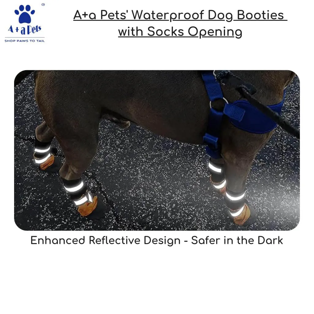 A a Pets' Premium Dog Boots for All-Weather Adventures - Orange