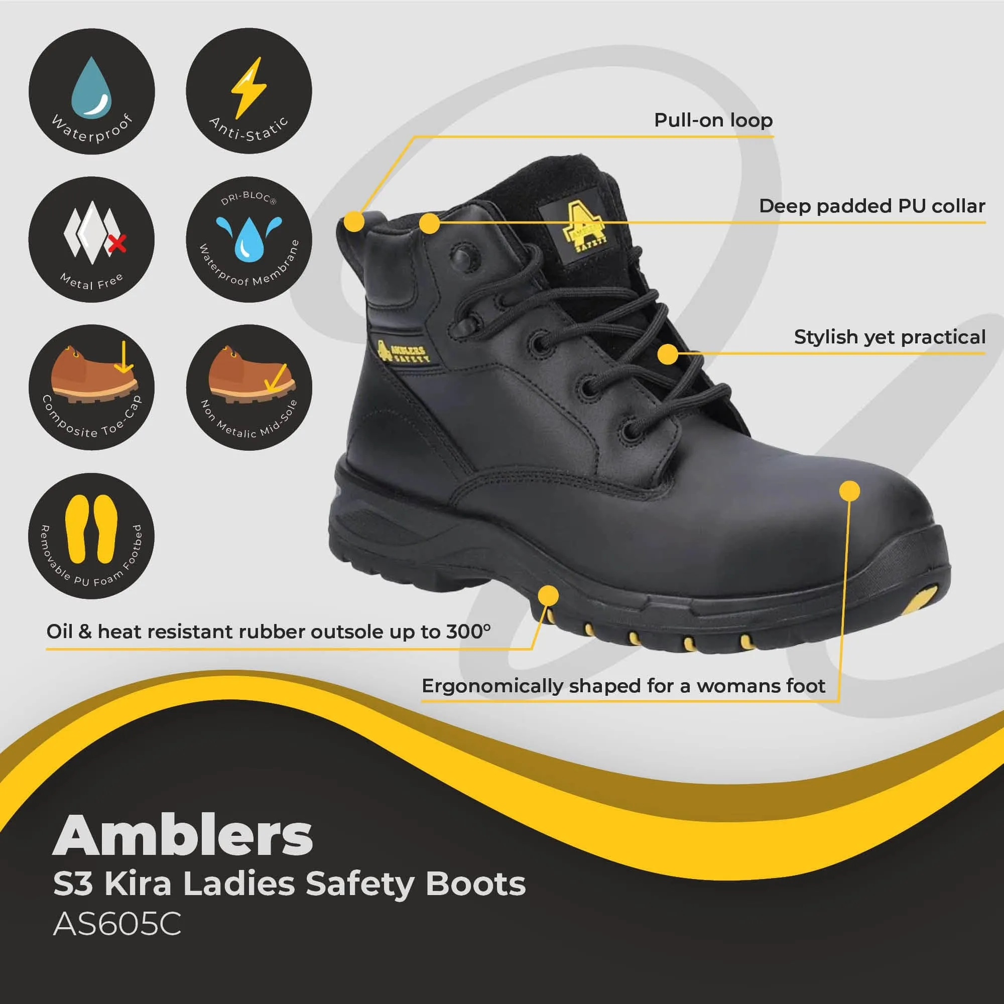 Amblers Kira Ladies Safety Boot S3 AS605C