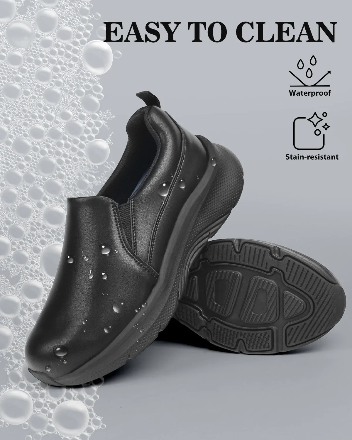 Arch Support Nurse Shoes-Gloffy Black