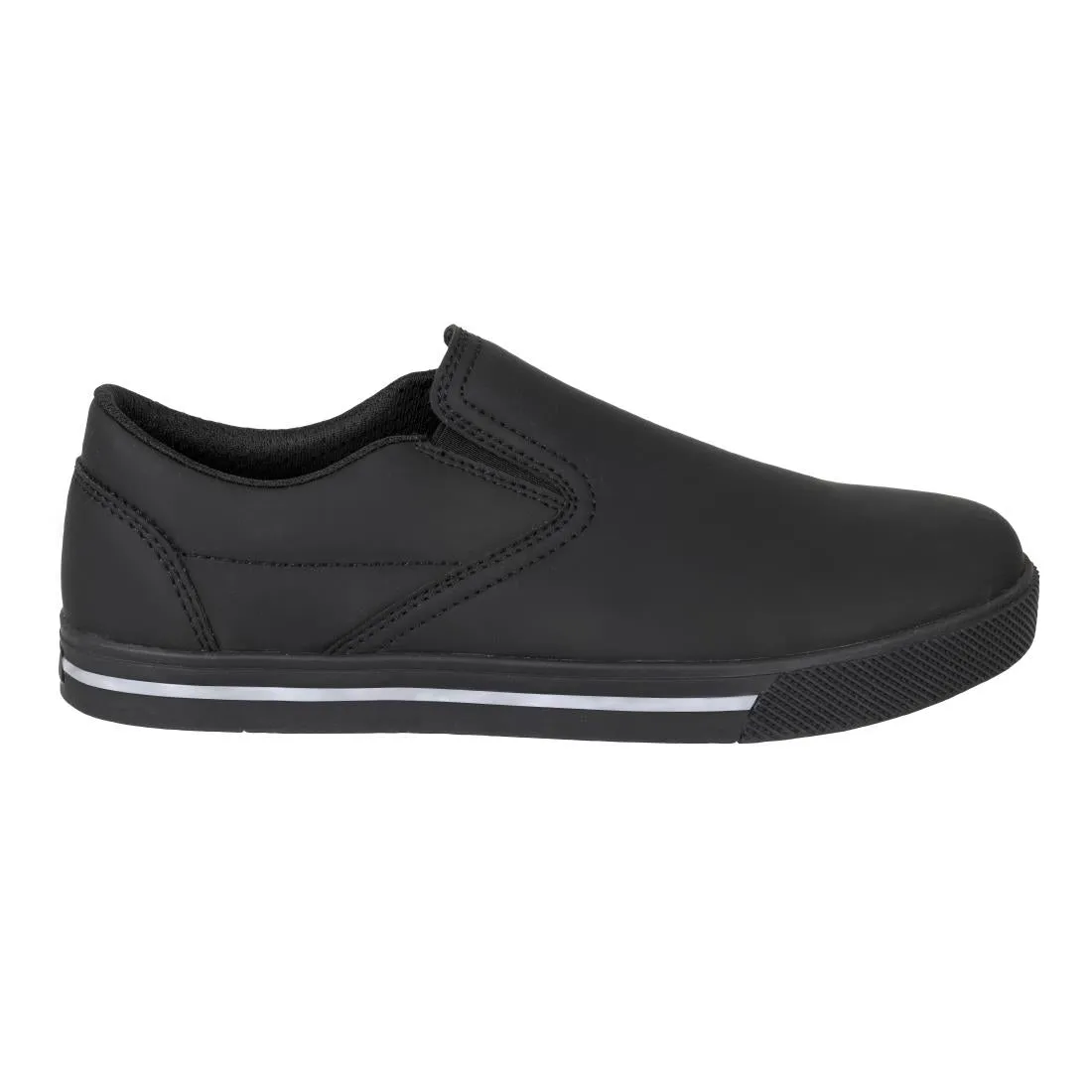 BA062-38 Slipbuster Recycled Microfibre Slip-on Shoe Matte Black 38