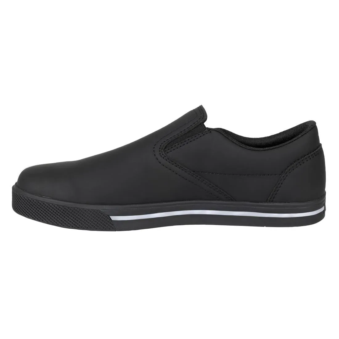 BA062-38 Slipbuster Recycled Microfibre Slip-on Shoe Matte Black 38