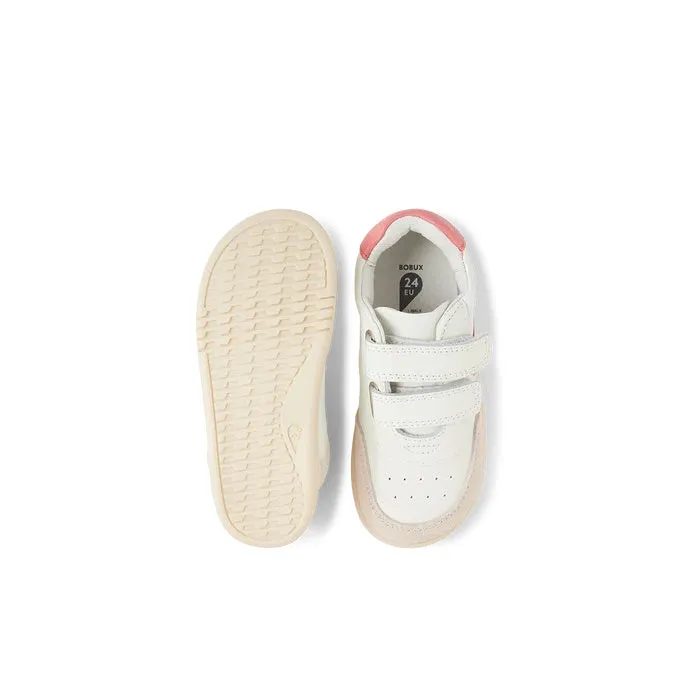 Bobux Kids IWalk IW Champ Sneaker Chalk White Coral 650505