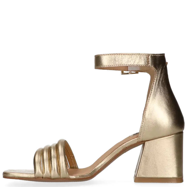 Catrina sandals on golden heels