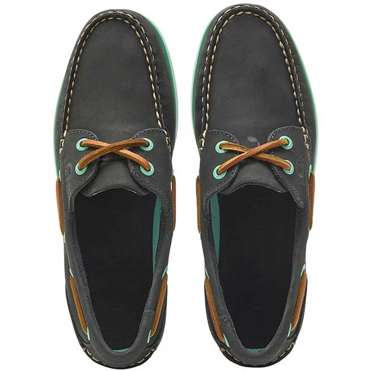 CHATHAM Pippa II G2 Leather Boat Shoes - Women's - Navy / Aqua