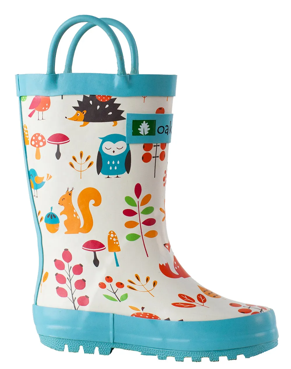 CHILDREN’S RUBBER RAIN BOOTS, FOREST ANIMALS