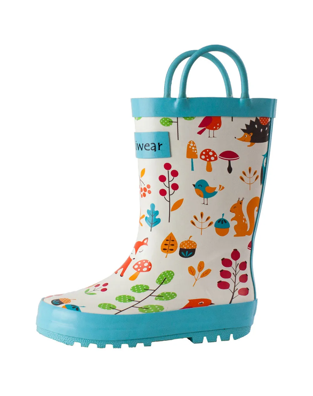 CHILDREN’S RUBBER RAIN BOOTS, FOREST ANIMALS