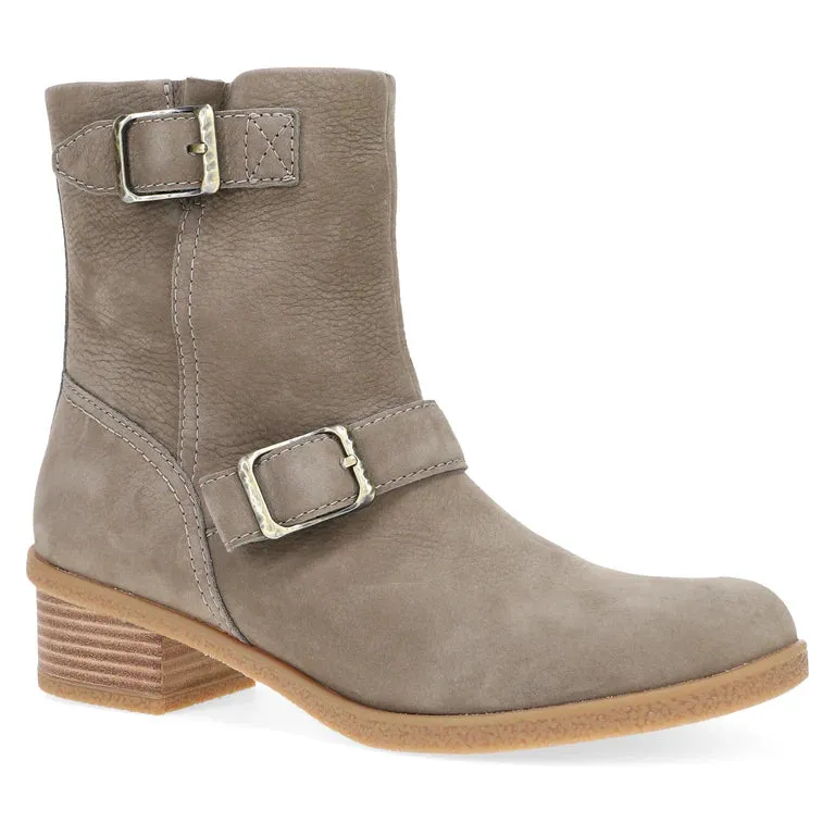 Delphine Waterproof Moto Boot in Stone