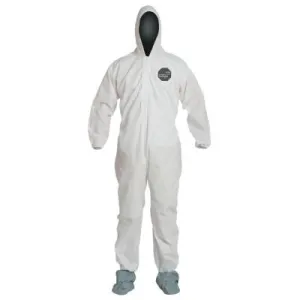 DuPont™ Proshield 10 Coveralls White with Attached Hood and Boots, White, 5X-Large, PB122SW-5XL