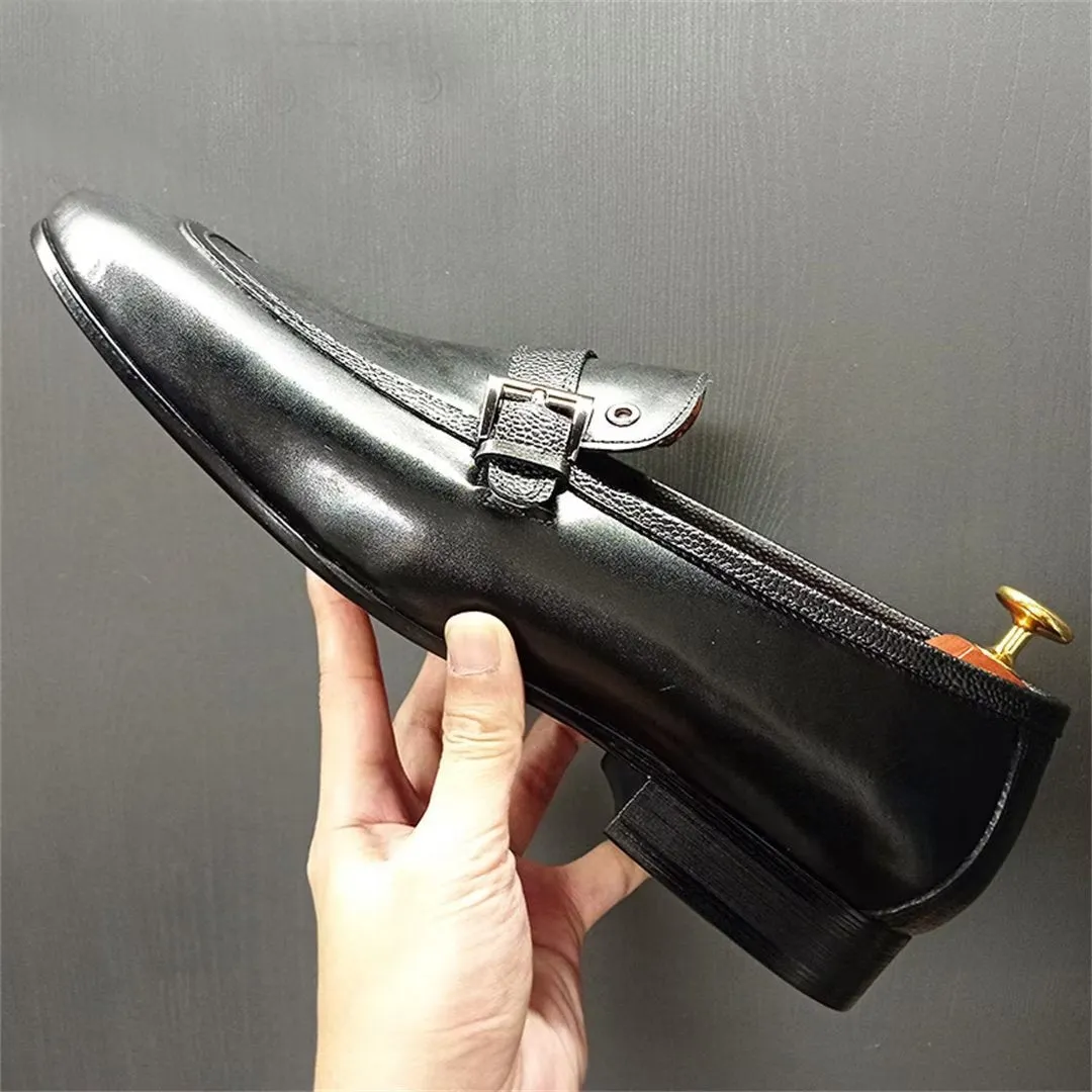 EliteStride Genuine Leather Prestige Pointed-Toe Loafers 1