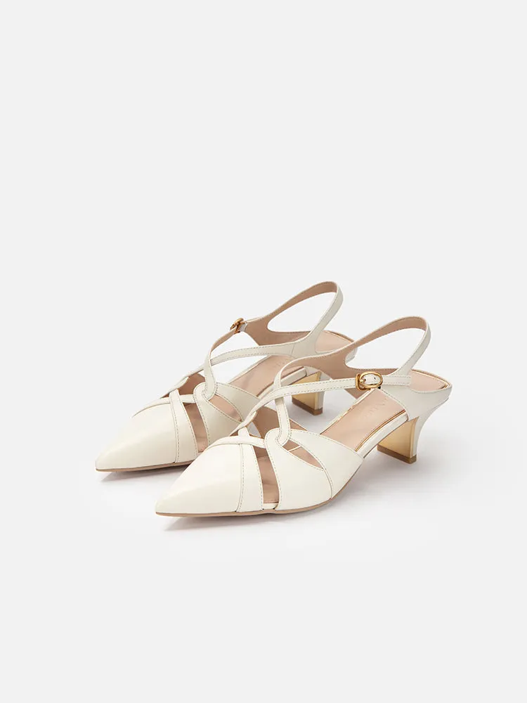 EP YAYING Elegance Mid-Heel Mule Shoes