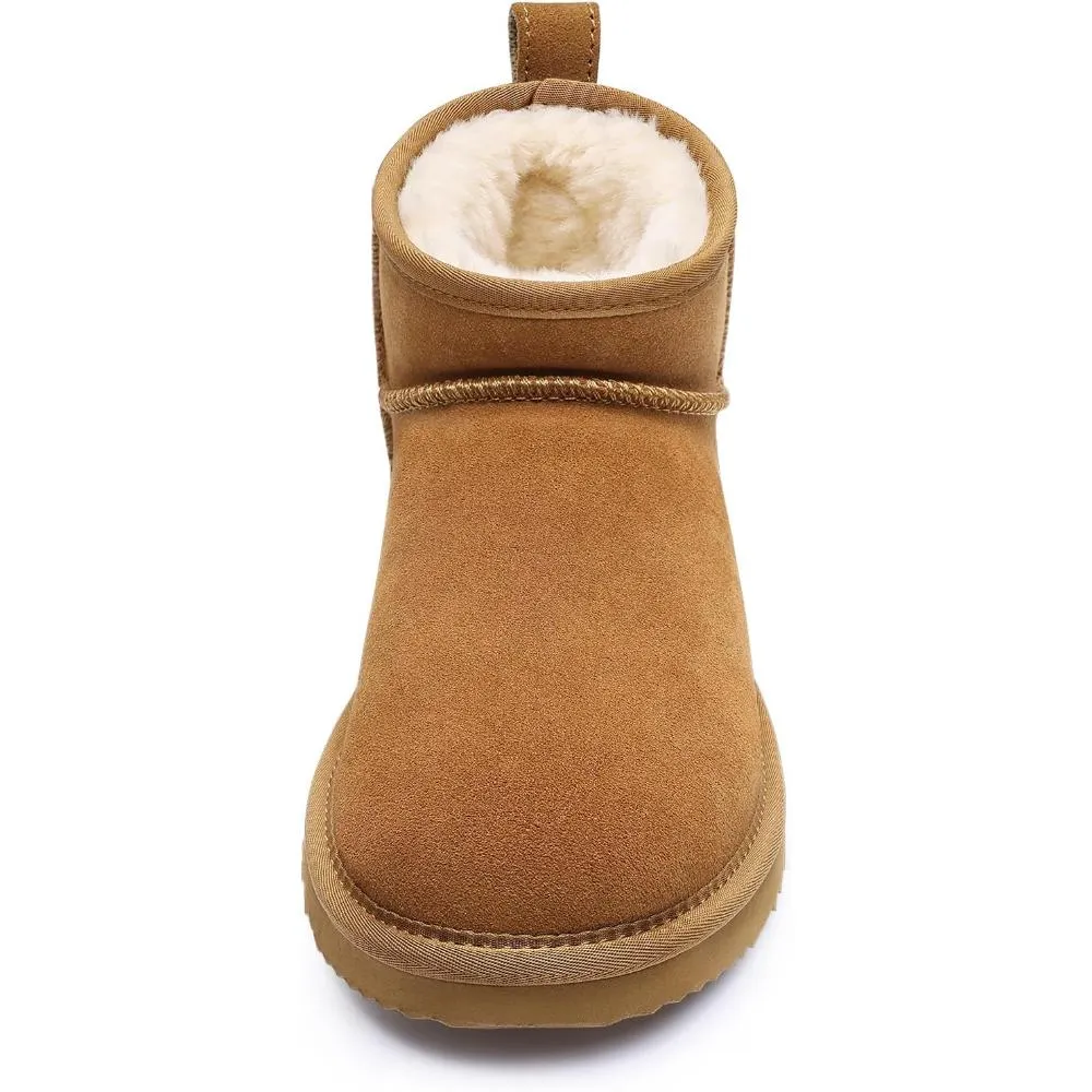 Fuzzy Plush Sleek Winter Mini Boots