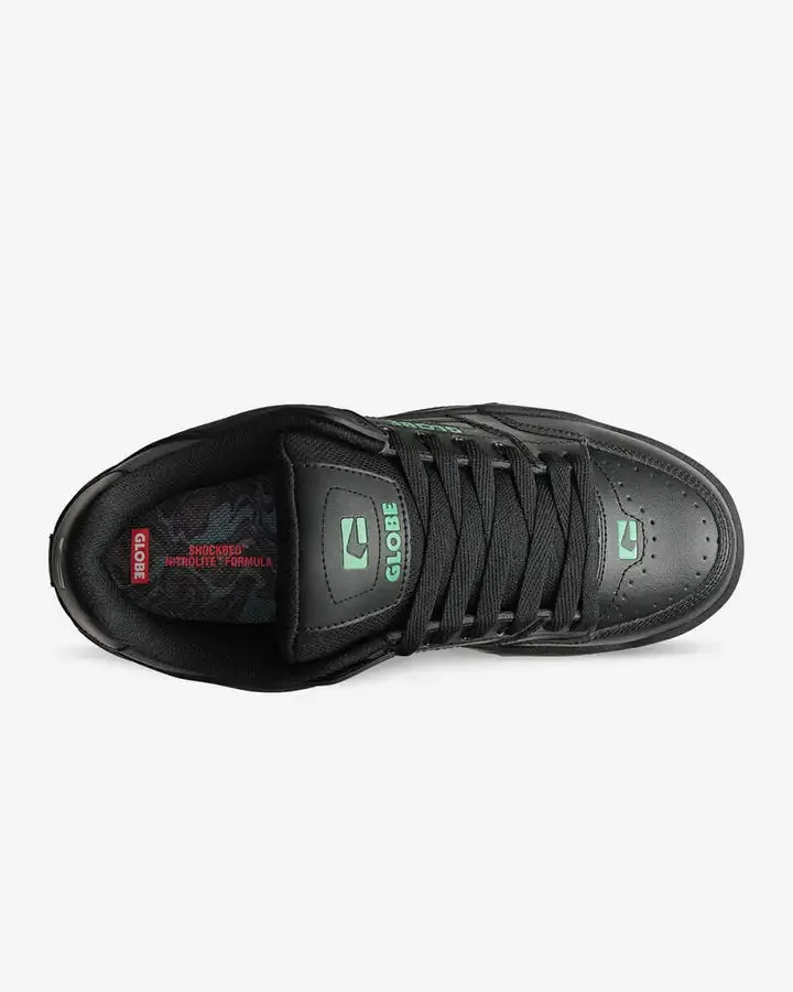 Globe Tilt Shoes Black/Green Mosaic