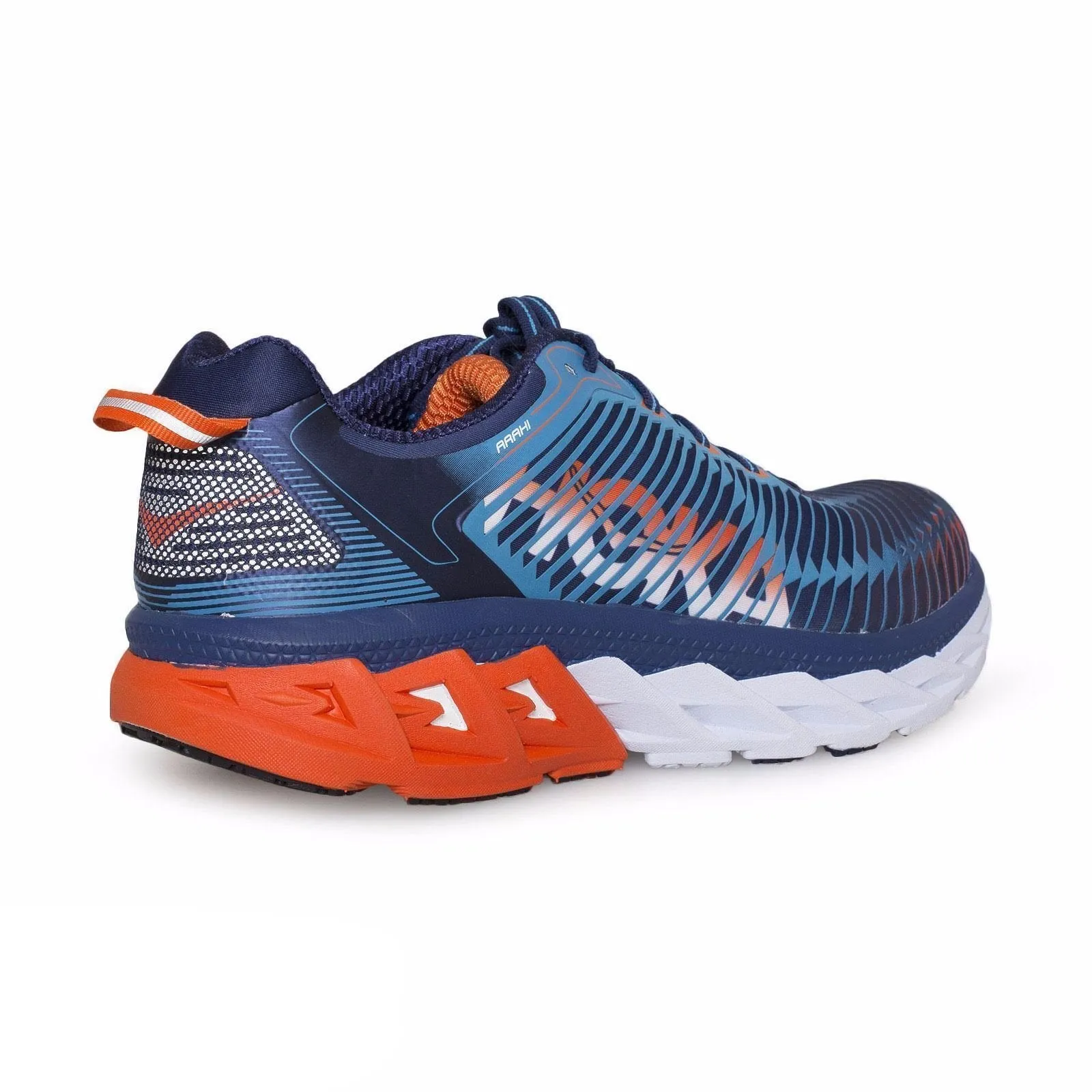 Hoka Arahi Medieval Blue/Red Orange Running Shoes