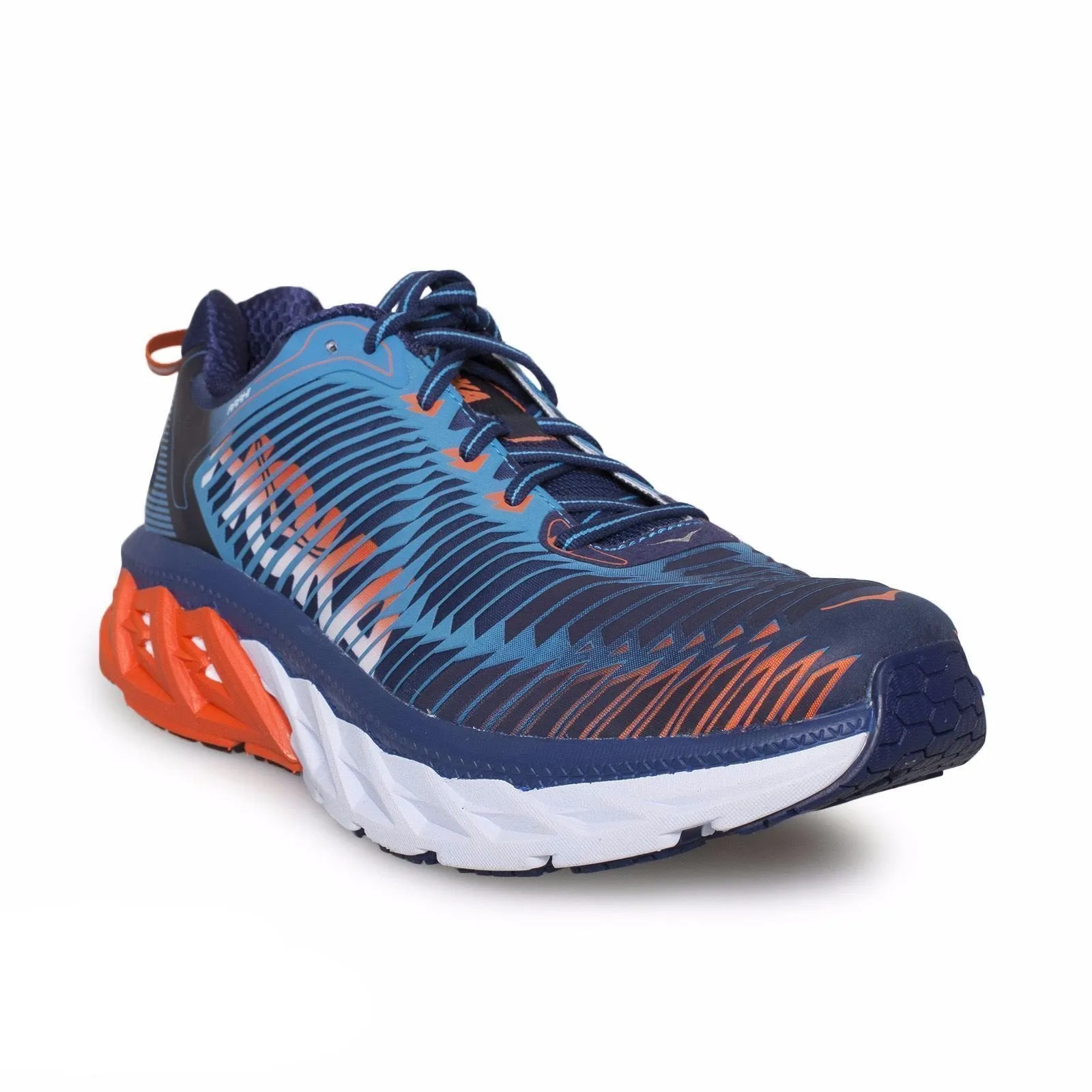 Hoka Arahi Medieval Blue/Red Orange Running Shoes