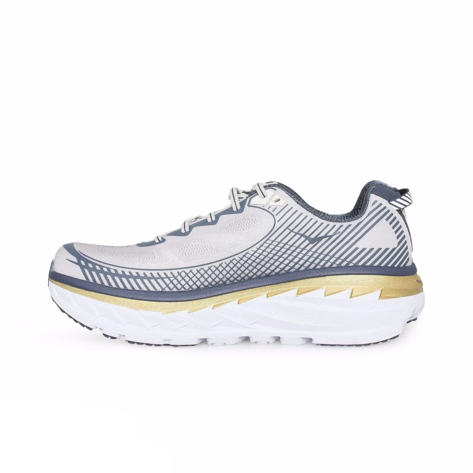 Hoka One One Bondi 5 Cool Gray / Midnight Navy Shoes - Men`s