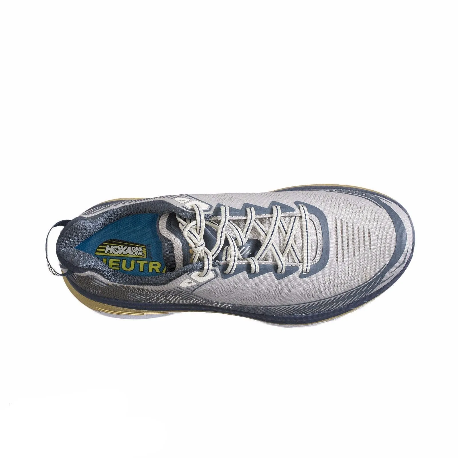 Hoka One One Bondi 5 Cool Gray / Midnight Navy Shoes - Men`s