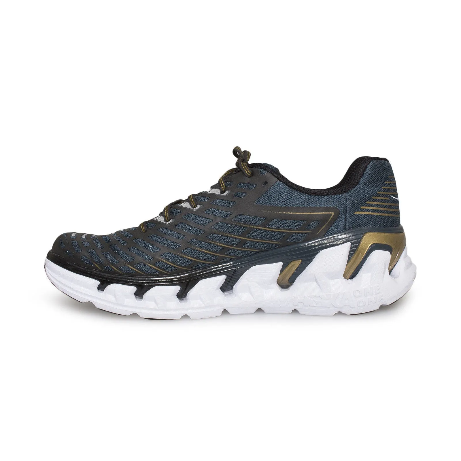 Hoka One One Vanquish 3 Midnight Navy / Metallic Gold Running Shoes