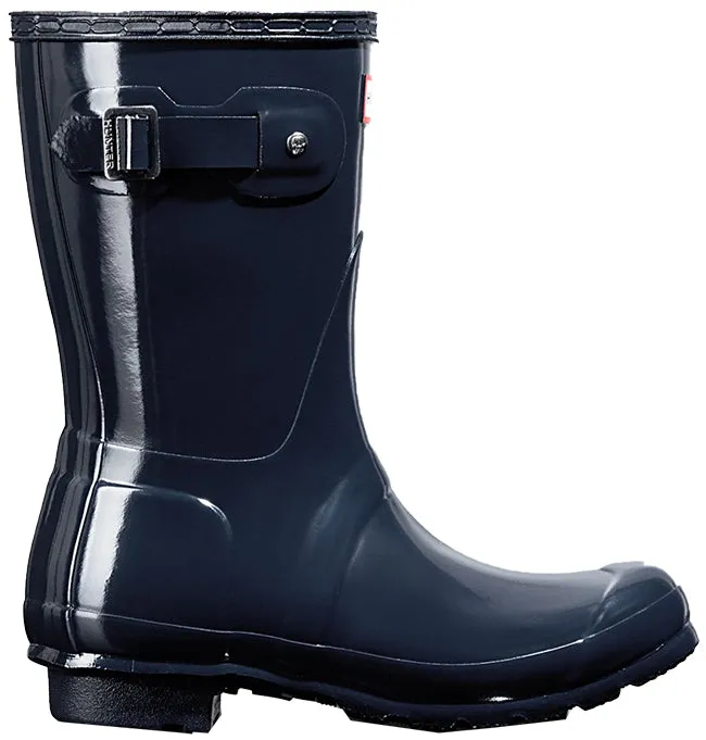 Hunter Wellies Womens Original Short Gloss Navy