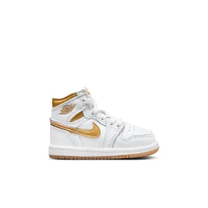 Jordan - Girl - TD Air Jordan 1 Retro High OG - White/Metallic Gold/Light Brown