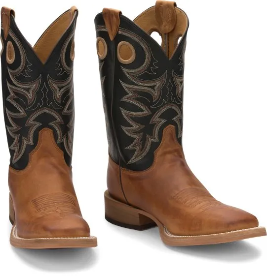 JUSTIN MEN'S TOBACCO BENT RAIL CADDO COWHIDE WESTERN BOOT - BR740