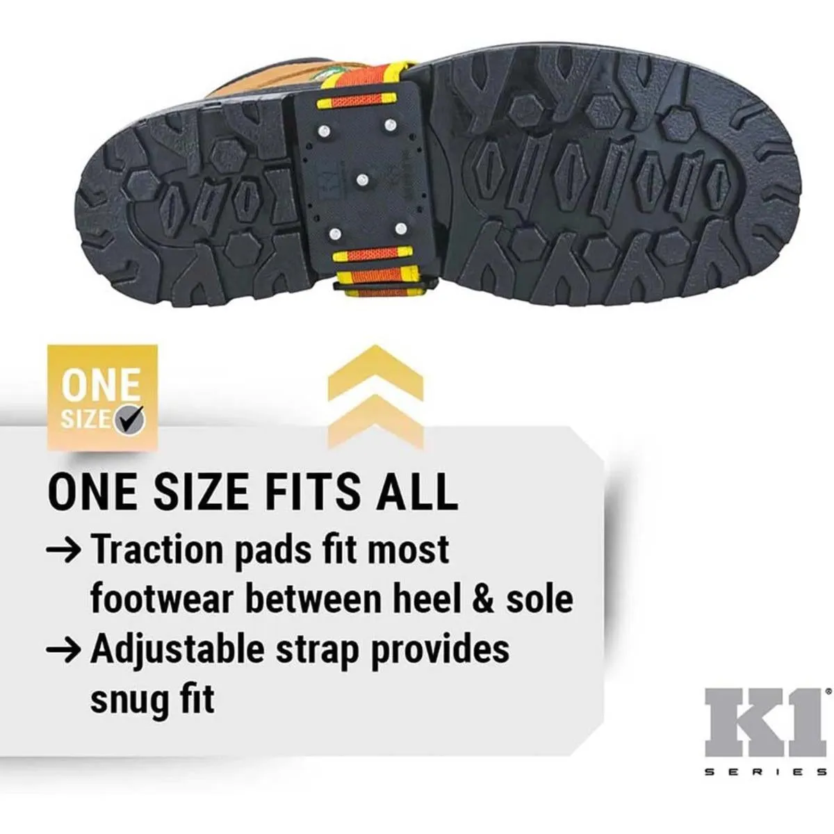 K1 Ice Cleats Original Mid-Sole Ice Cleats Intrinsic - Hi-Vis