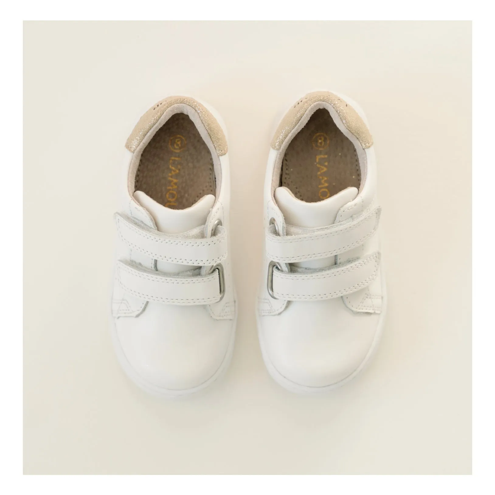 Kenzie Double Velcro Sneaker - White