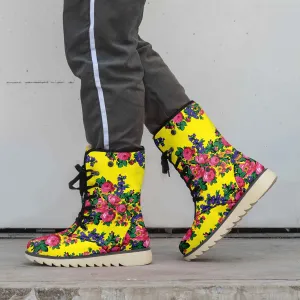 Kokum's Revenge Yellow Polar Winter Boots