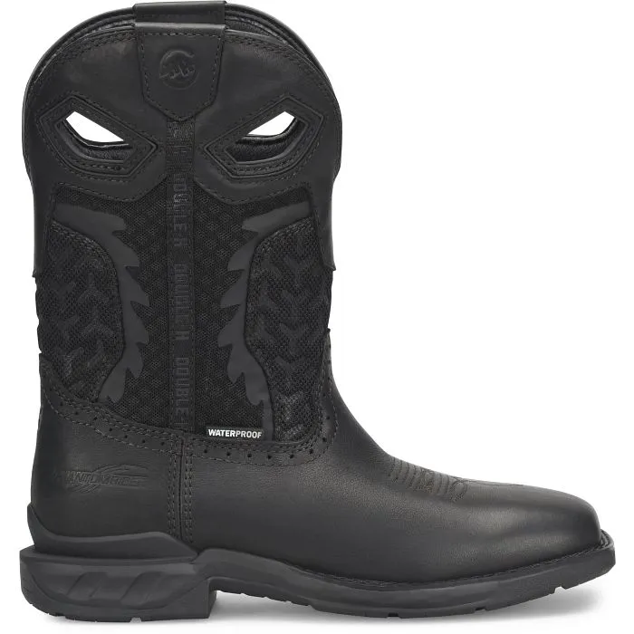 Men's Double H Phantom Rider Black Shadow Waterproof Broad Square Toe Roper Boots