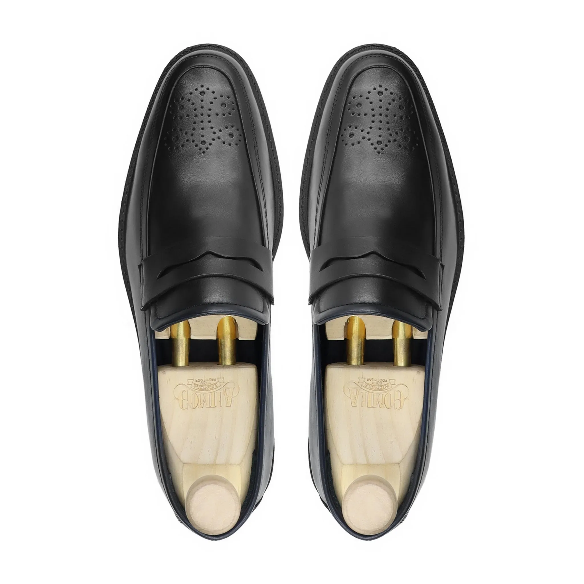 Molybdix - Men's Black Calf Leather Loafer