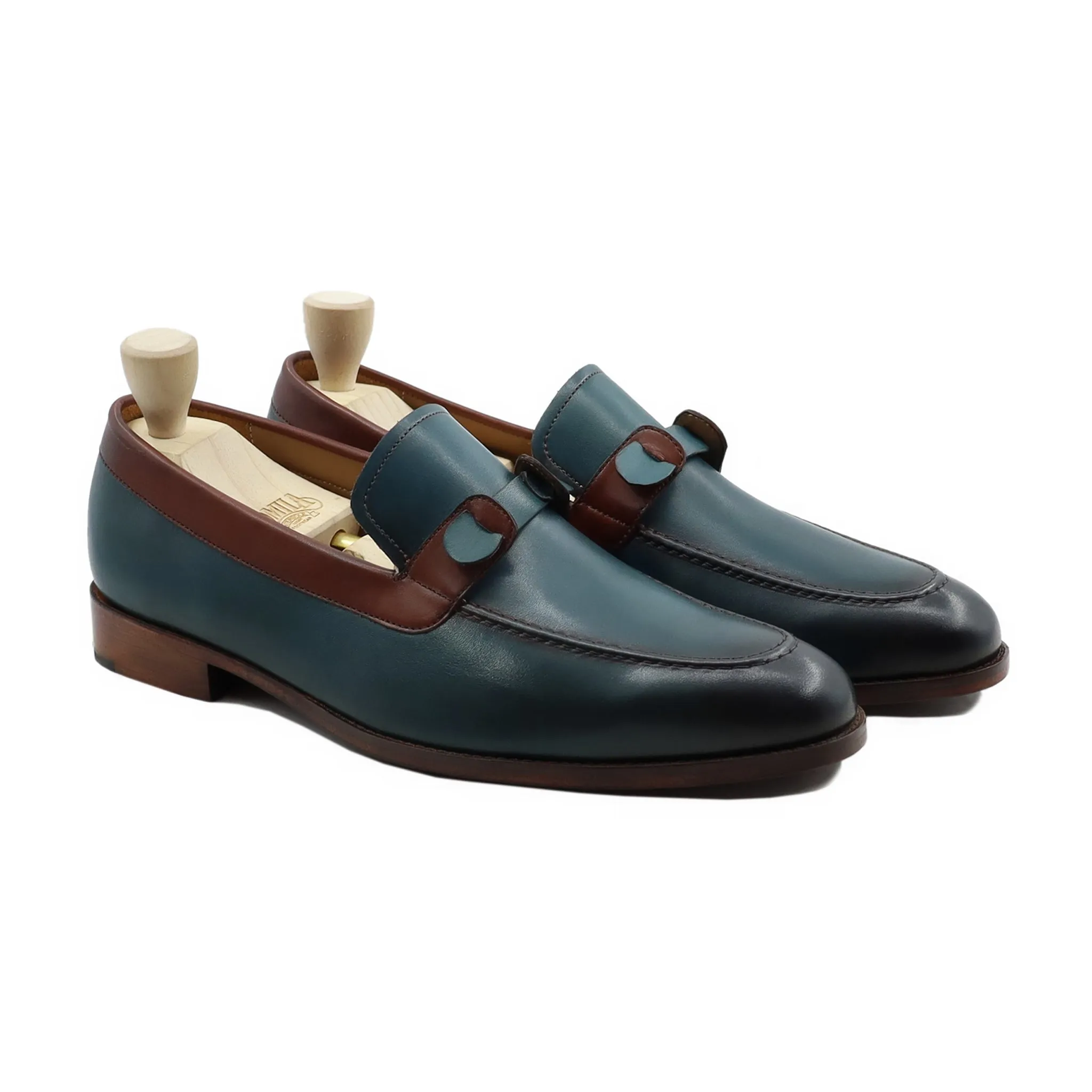 Prehnite - Men's Sea Green Calf Leather Loafer