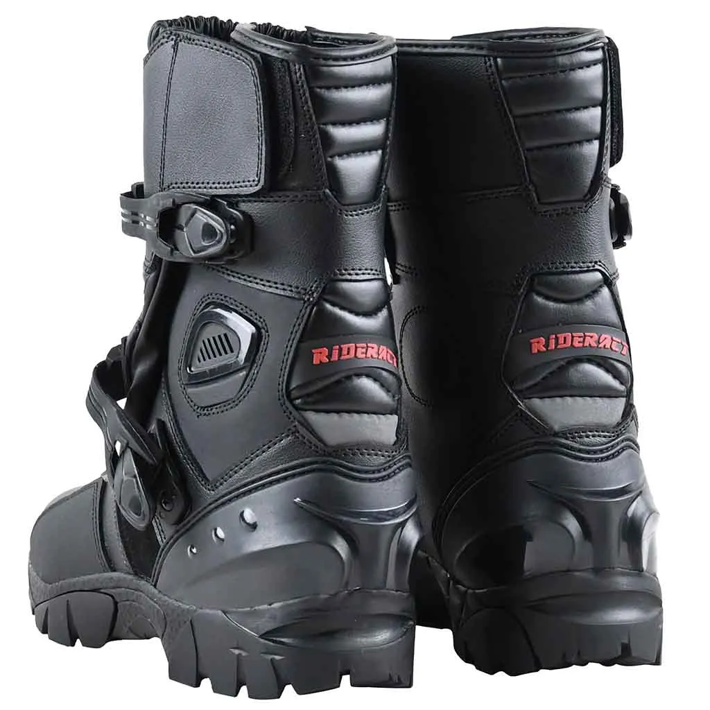 RIDERACT® Men's Motorcycle Boots Cruiser Activa Black Moto Boots