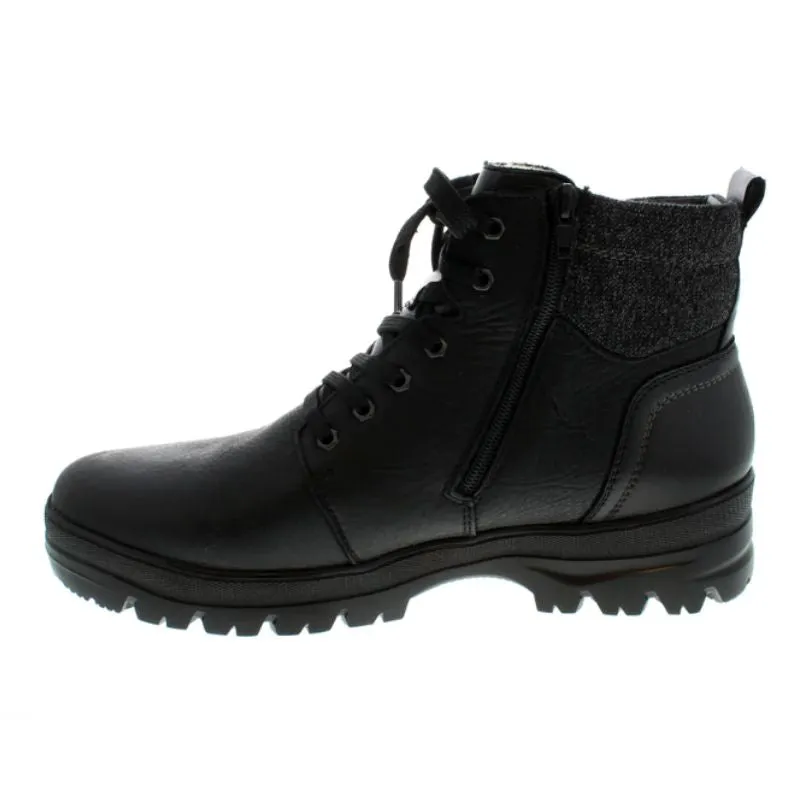 Mens Stylish Black Ankle Boots - Rieker F5401-00 Comfort Footwear