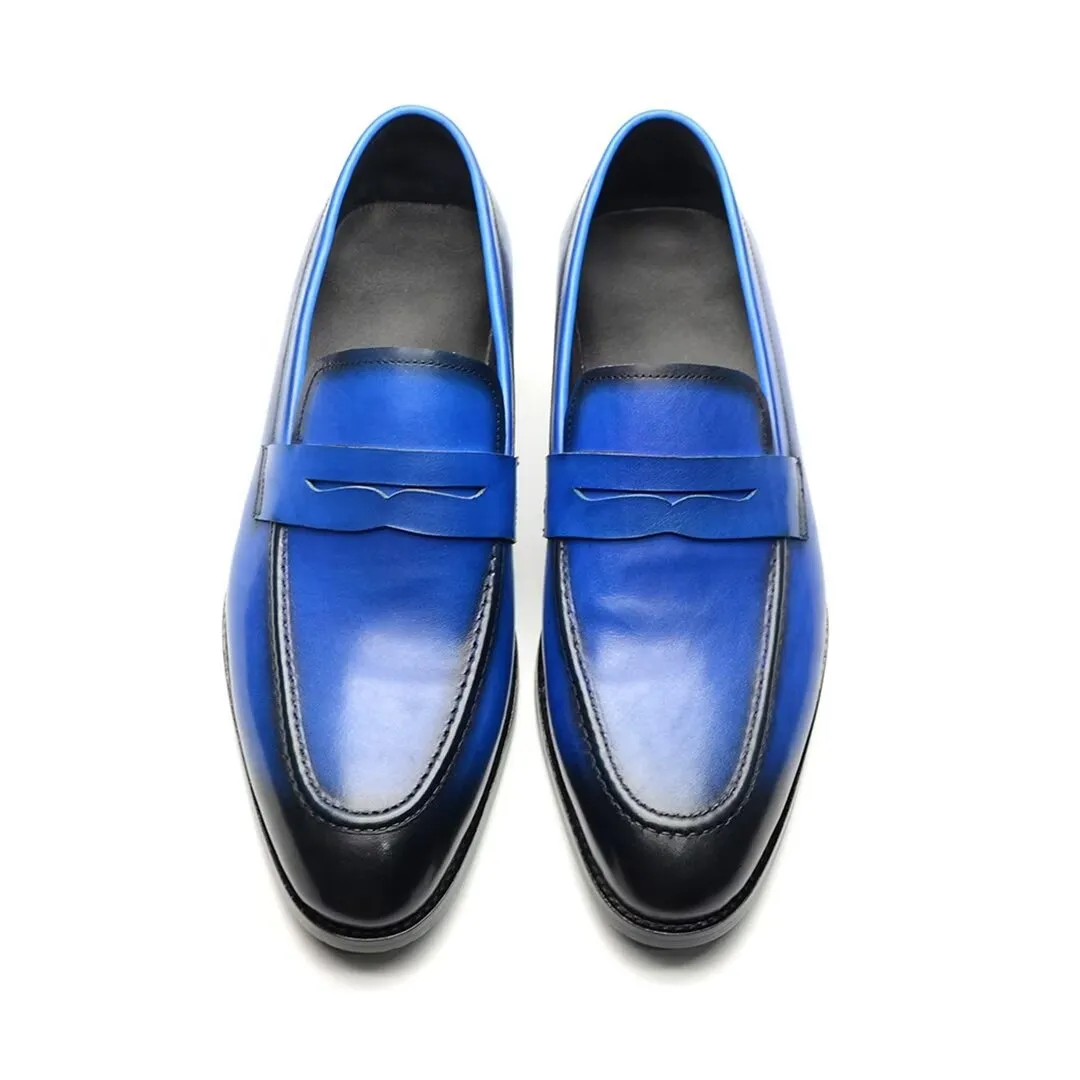 Sleek Slip-On Cow Leather Elegance