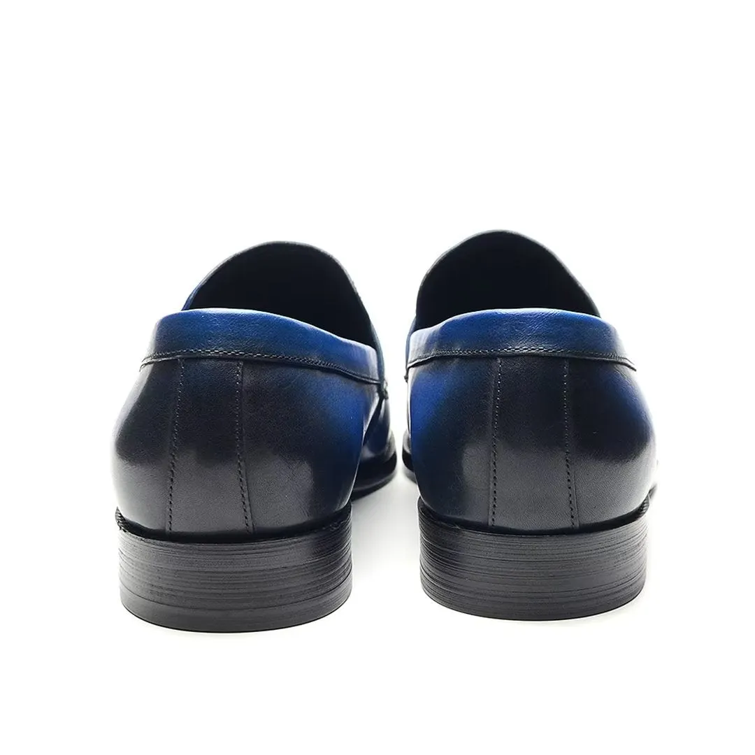 Sleek Slip-On Cow Leather Elegance