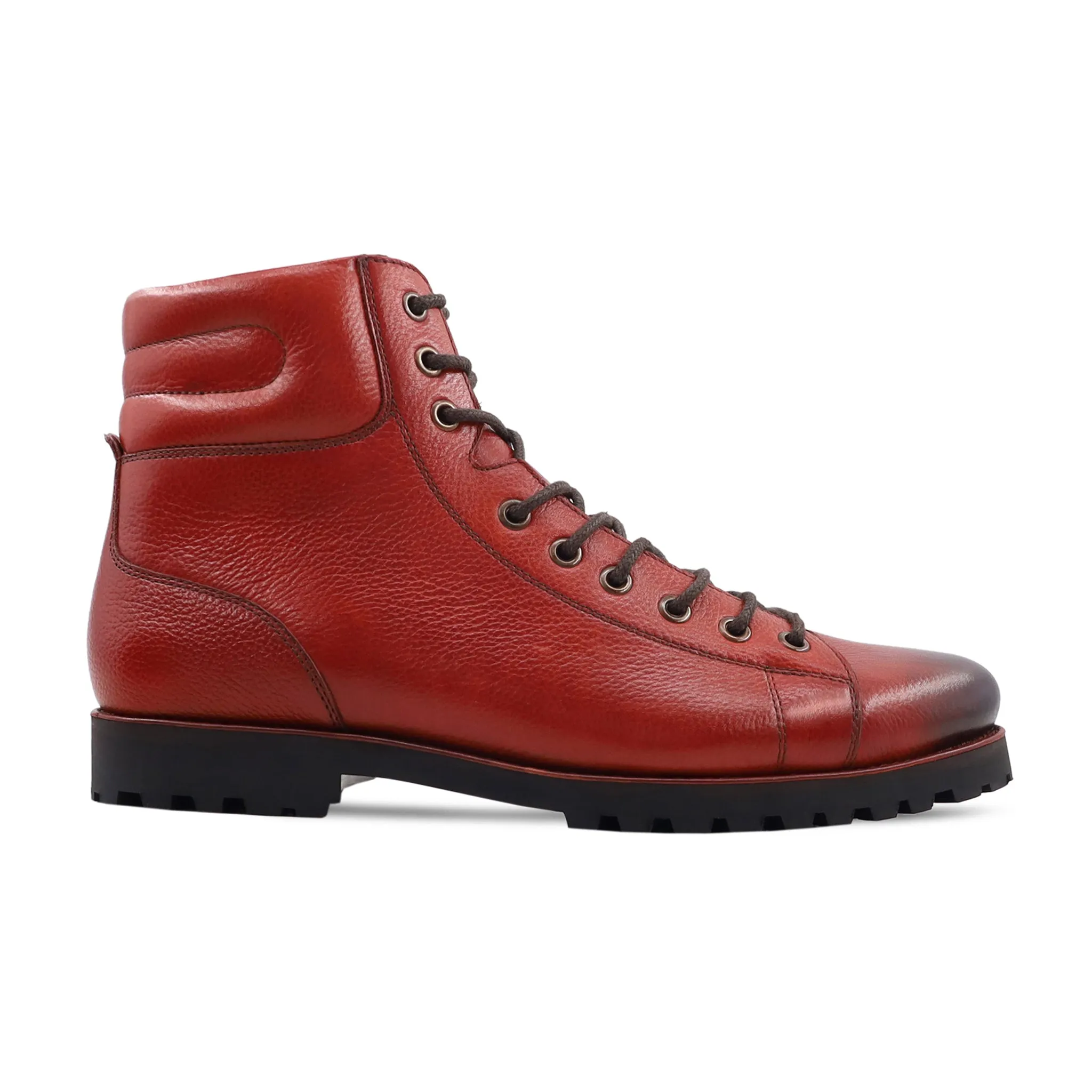 Tambo - Men's Burnish Oxblood Pebble Grain Leather Boot