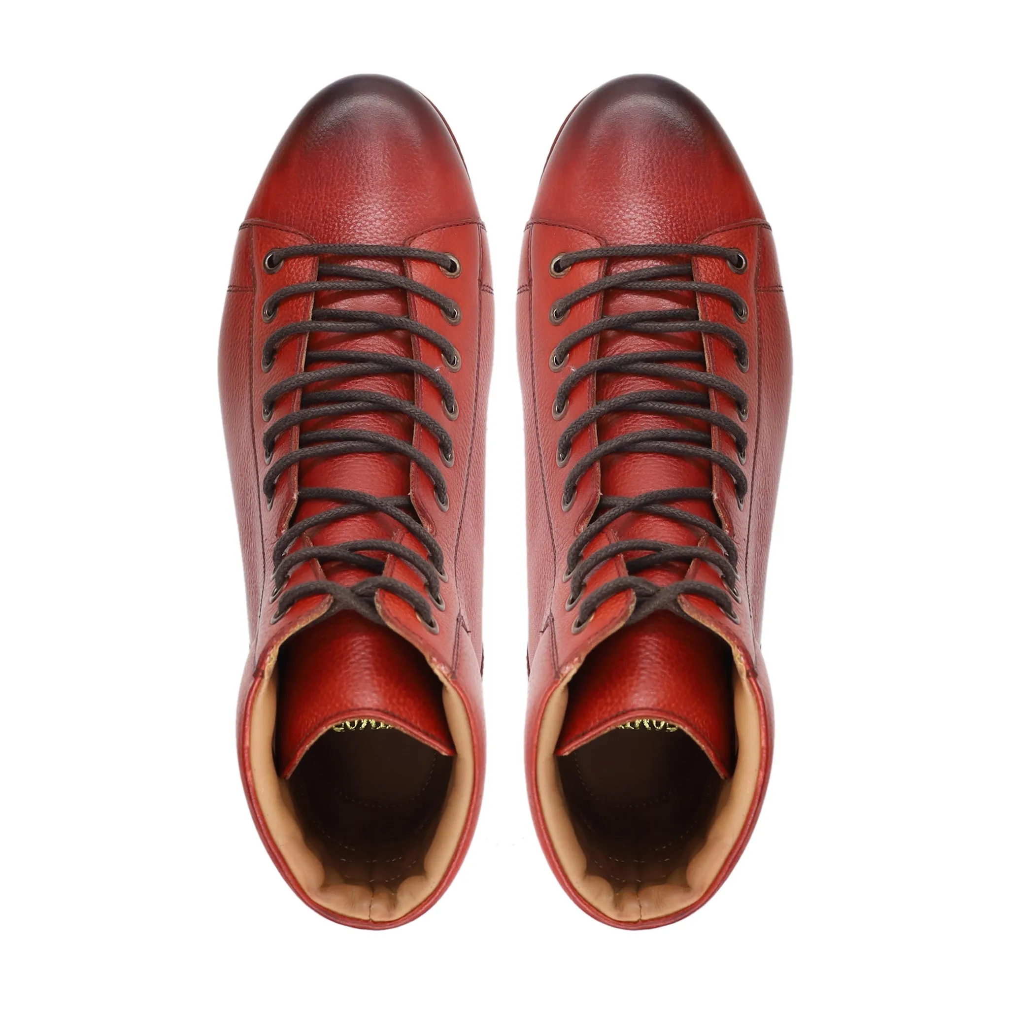 Tambo - Men's Burnish Oxblood Pebble Grain Leather Boot