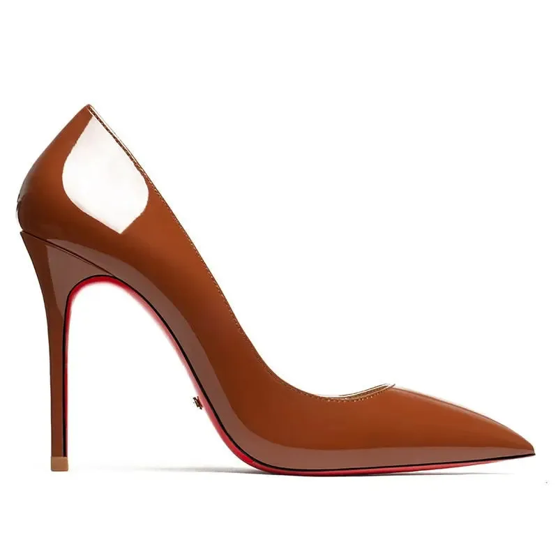 Tatianna Brown Red Bottom Heels