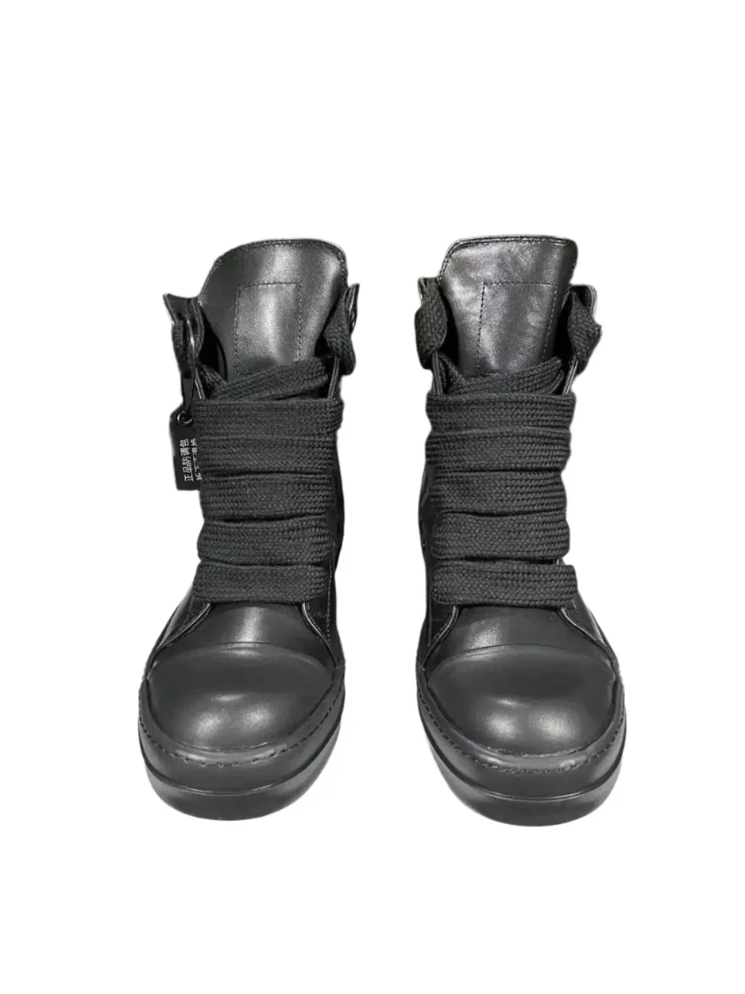 TEEK - Mens Classic Black Thick Laced High Top Boots