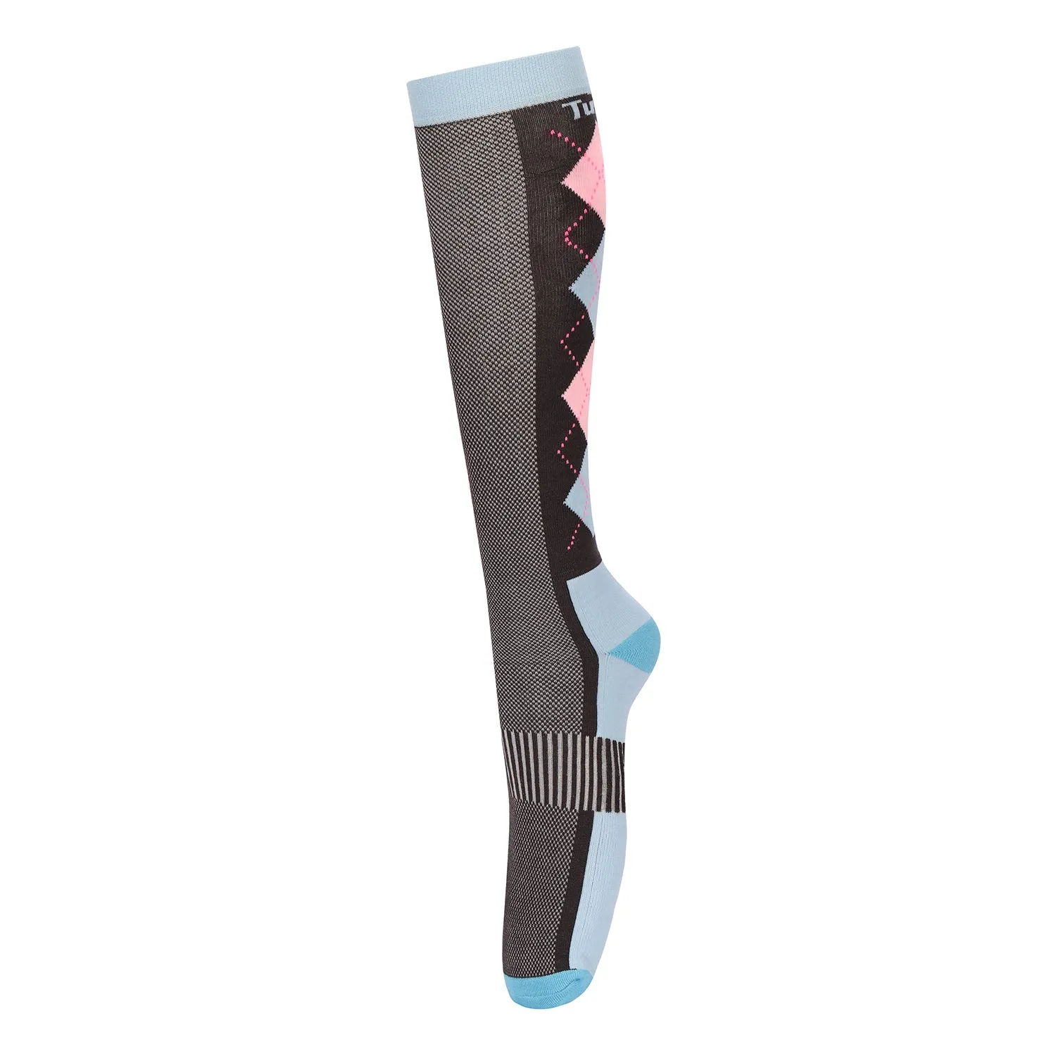 TuffRider NEON VENTILATED ARGYLE SOCKS