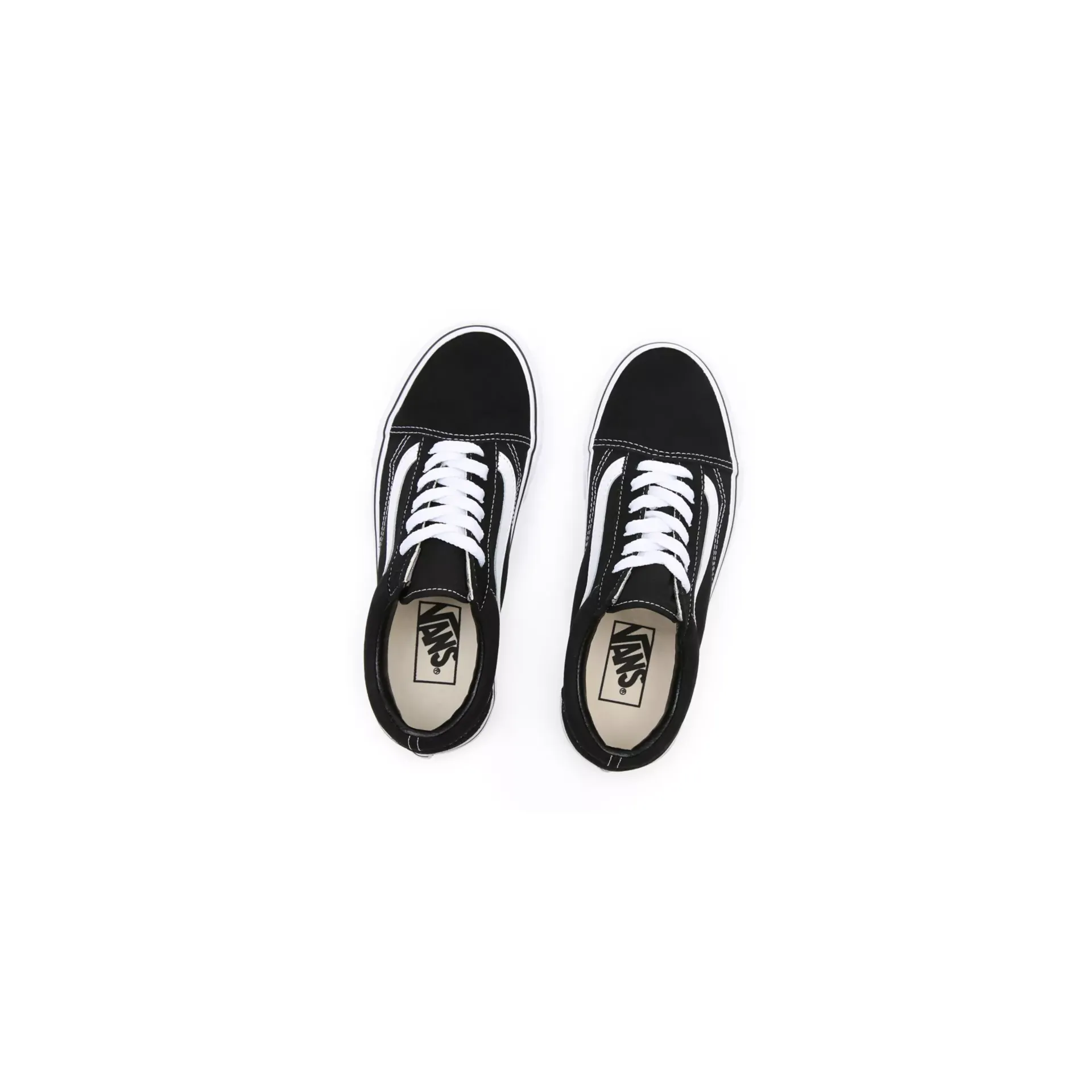 Vans Unisex Platform Old Skool Shoes - Black / White