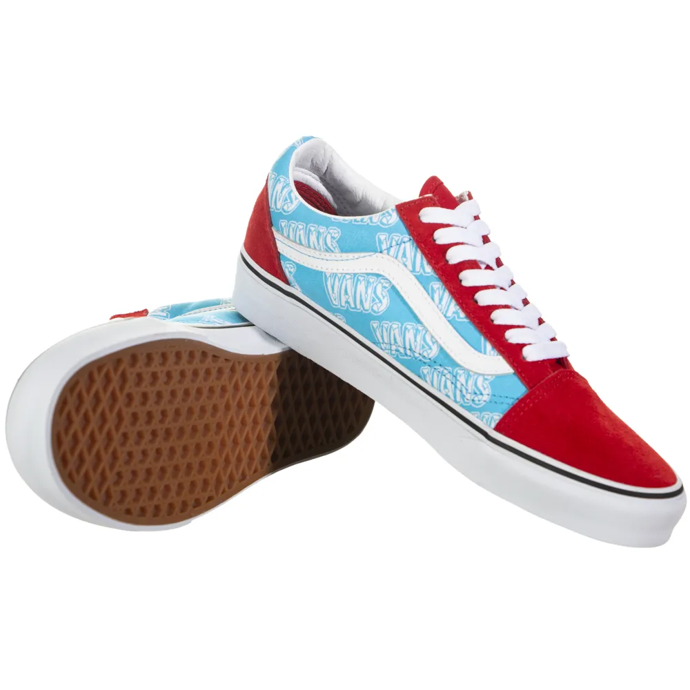 Vans Unisex Retro Mart Old Skool Shoes - Red / Blue / White