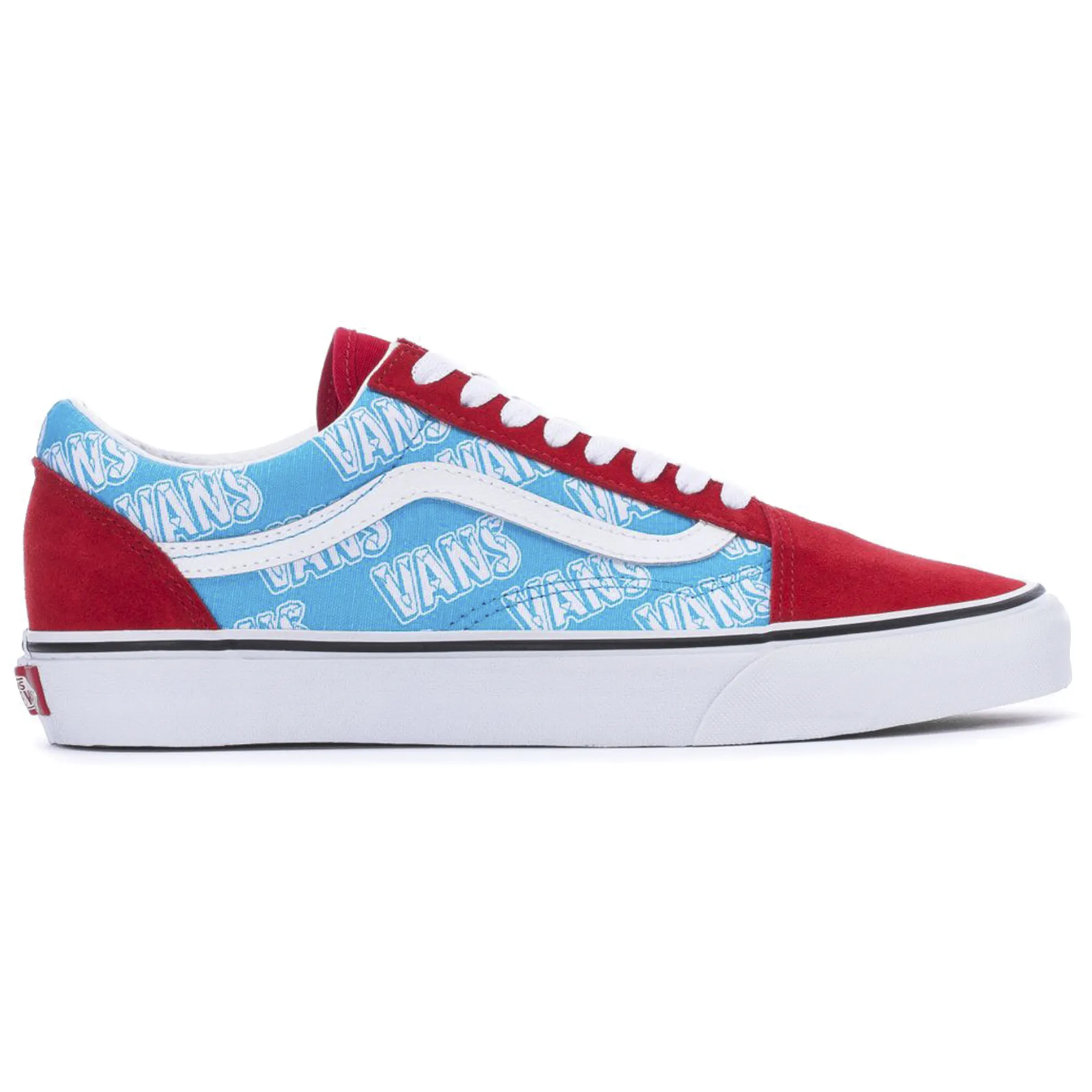 Vans Unisex Retro Mart Old Skool Shoes - Red / Blue / White