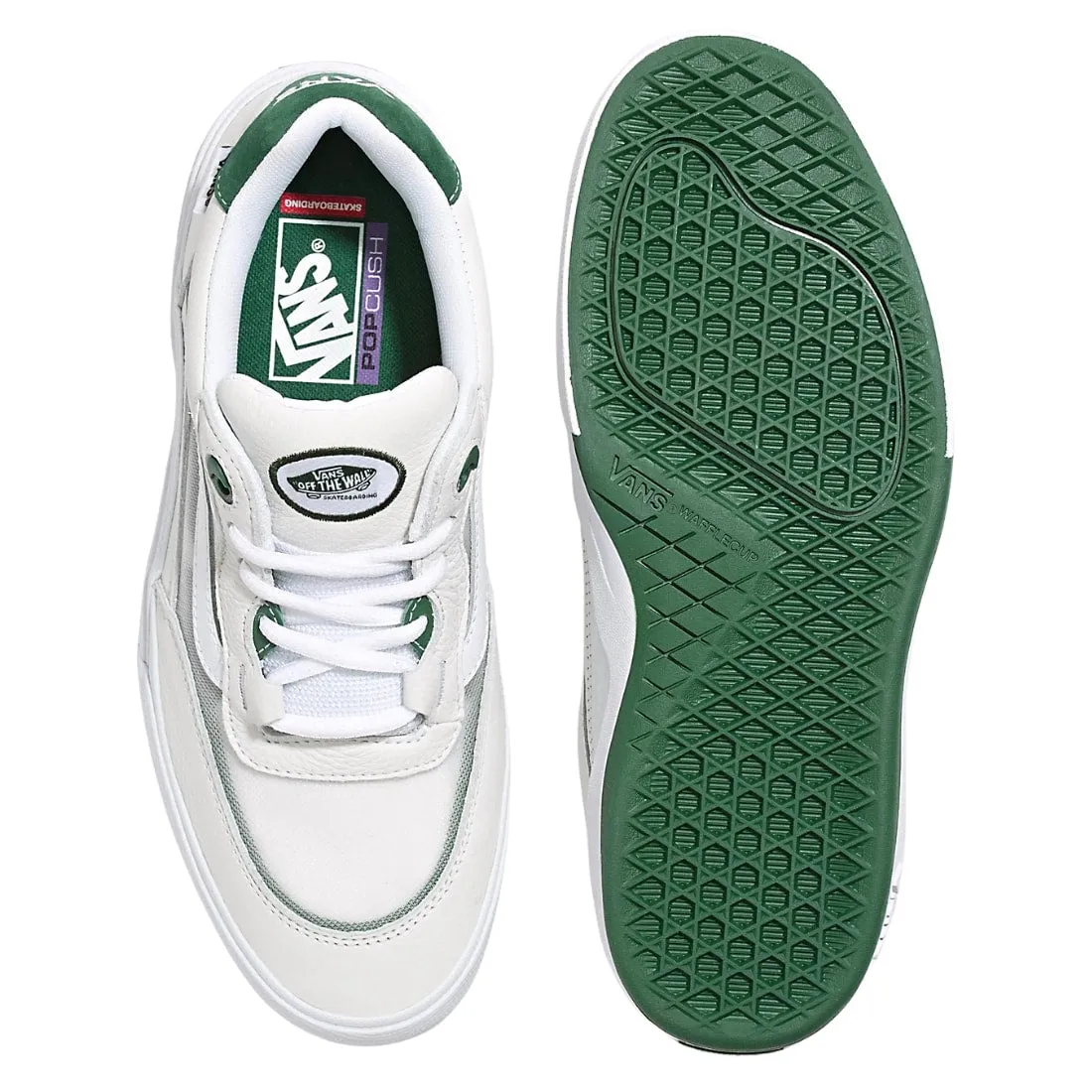 Vans Wayvee Skate Shoes - White/Green