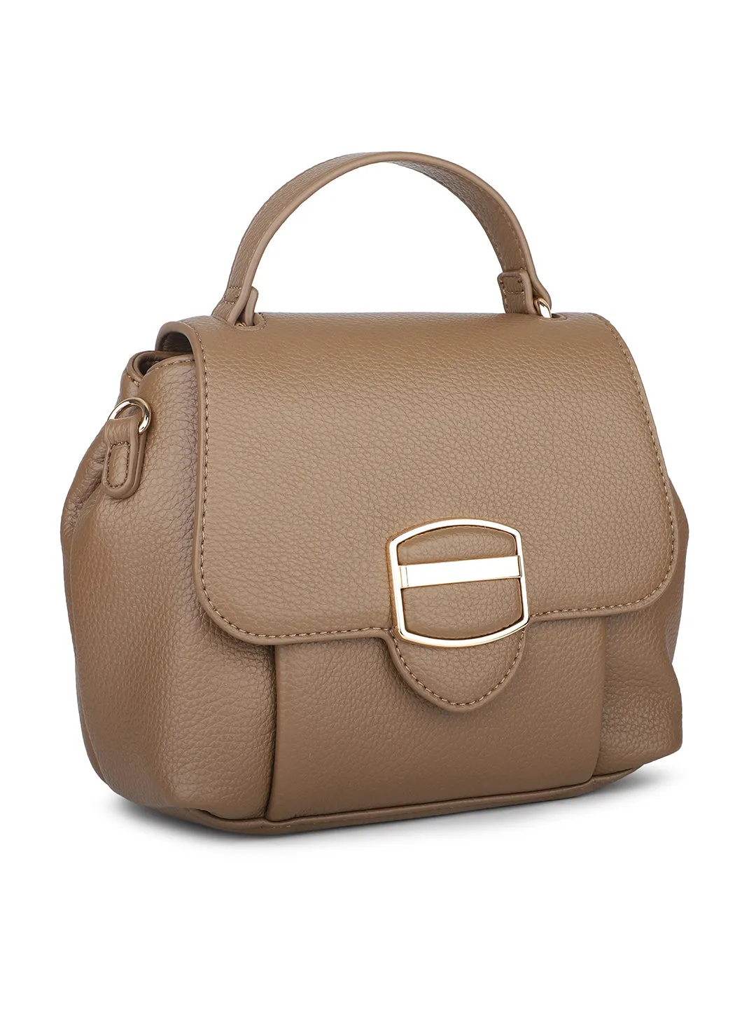 Women Brown Solid Shoulder Bag