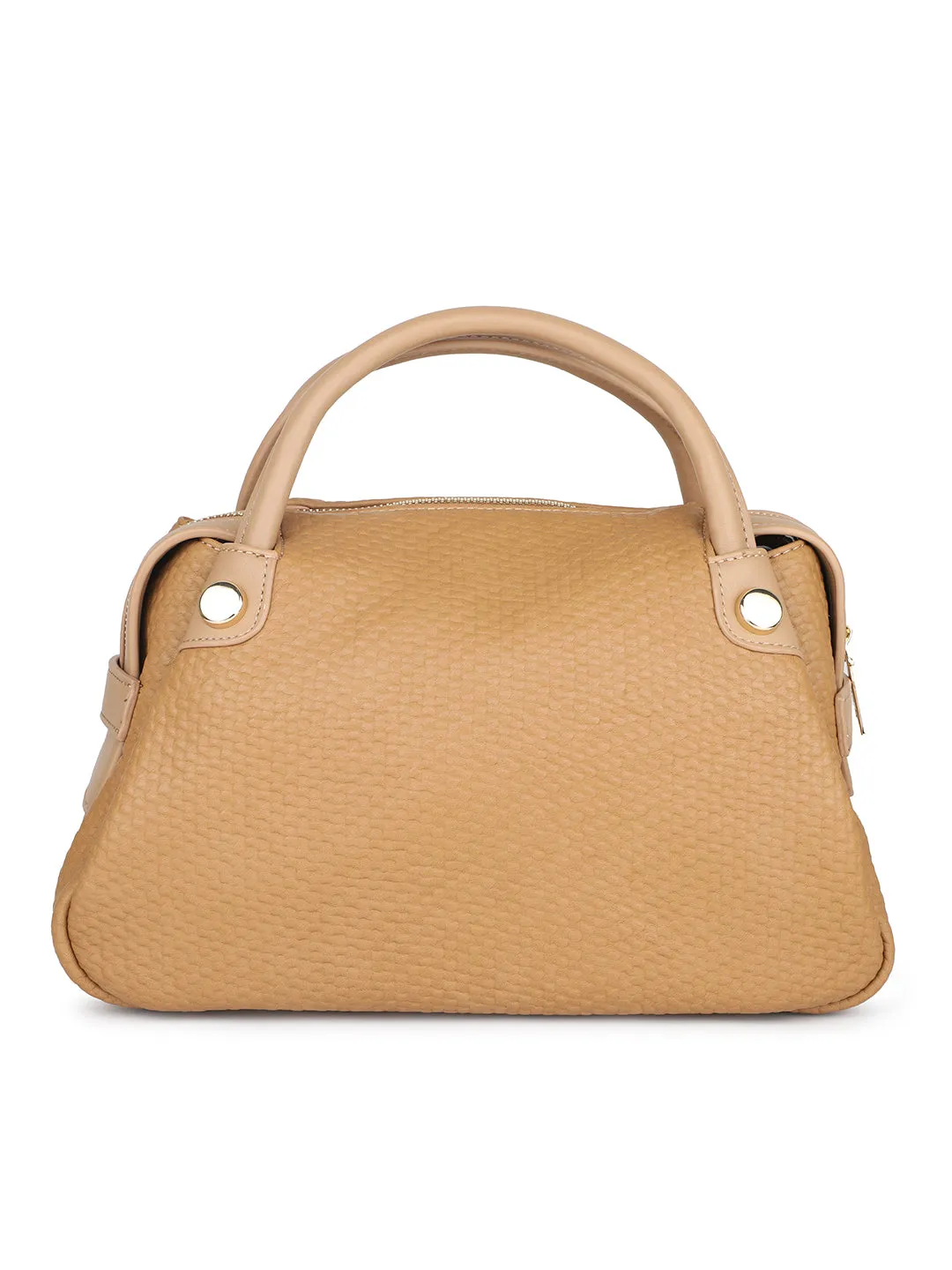 Women Camel Textured Shoulder Bag