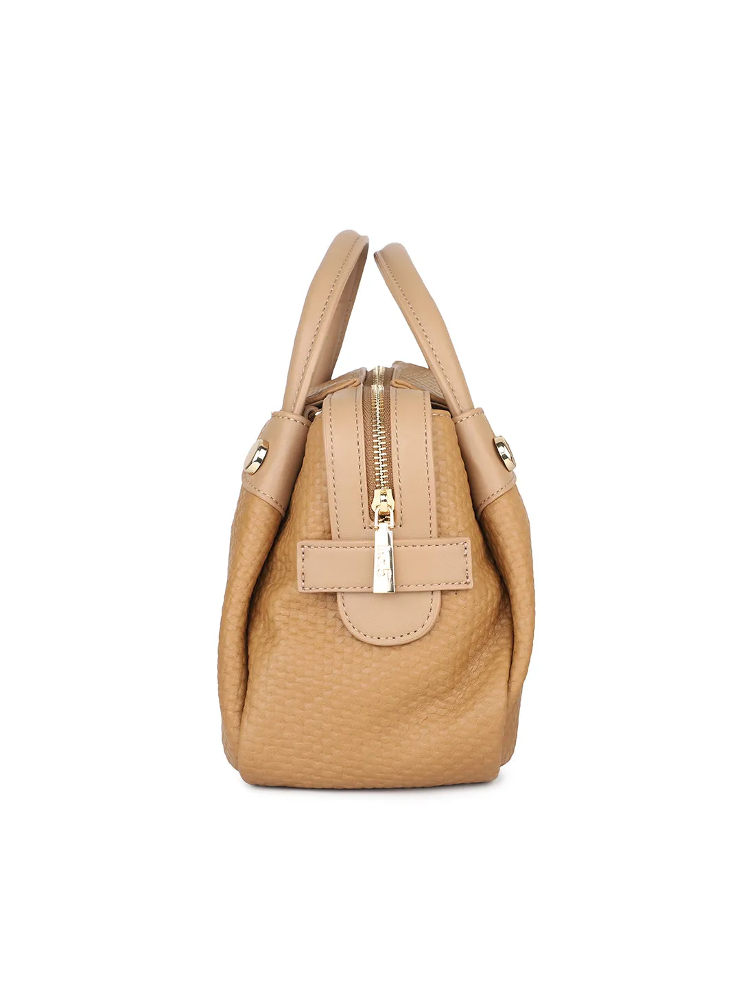 Women Camel Textured Shoulder Bag