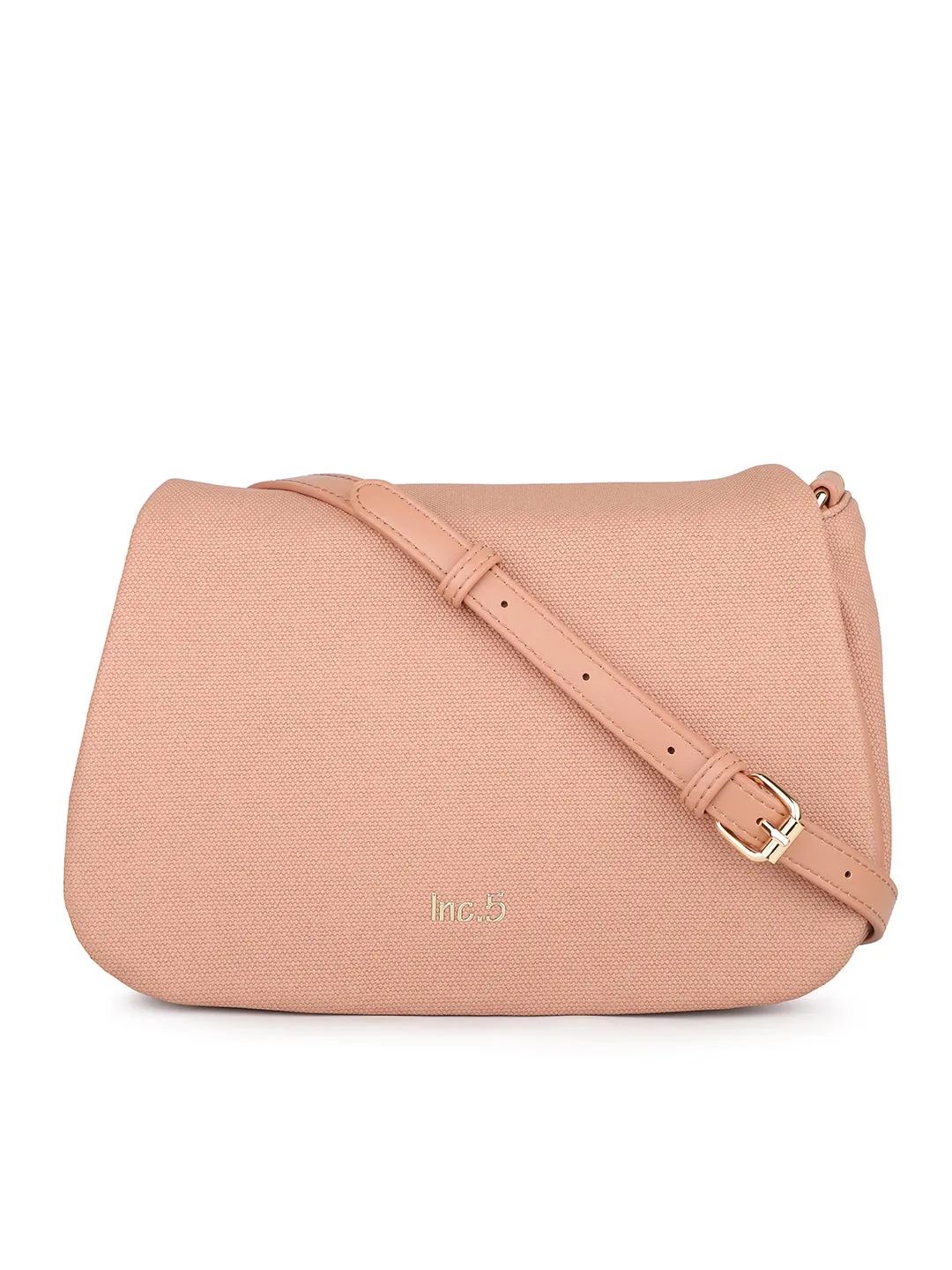 Women Peach Solid Shoulder Bag