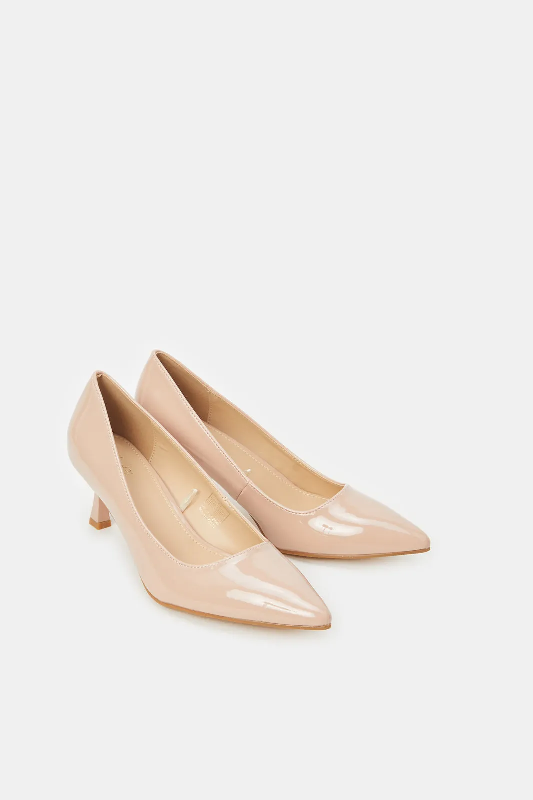 Women Pink Patent Court Shoe